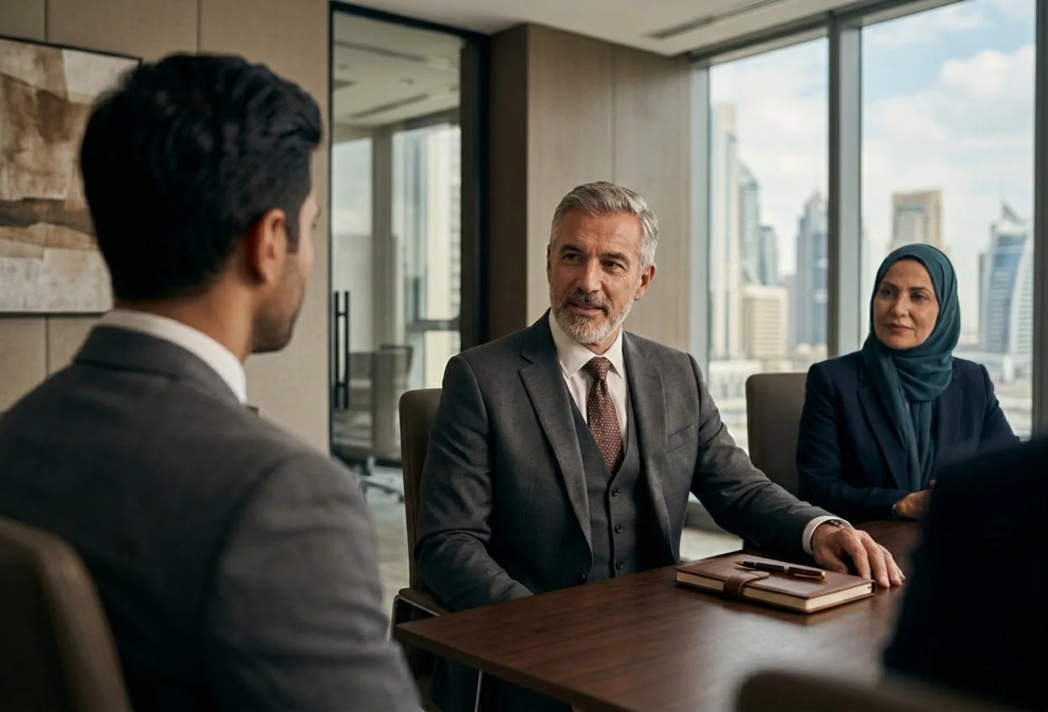 HMSO senior consultants with a client in Dubai